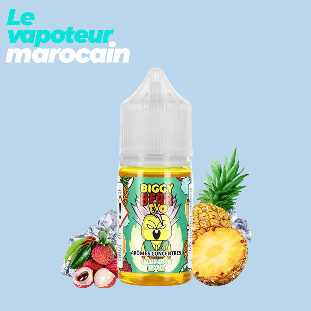 CONCENTRÉ ANANAS LITCHI GIVRÉS 30ML - BIGGY BEAR