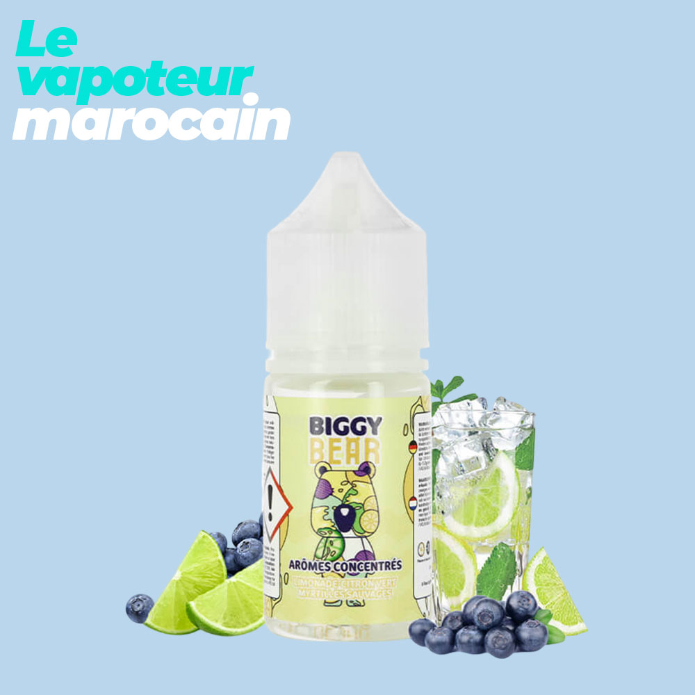 CONCENTRÉ LIMONADE CITRON VERT MYRTILLES SAUVAGES 30ML - BIGGY BEAR