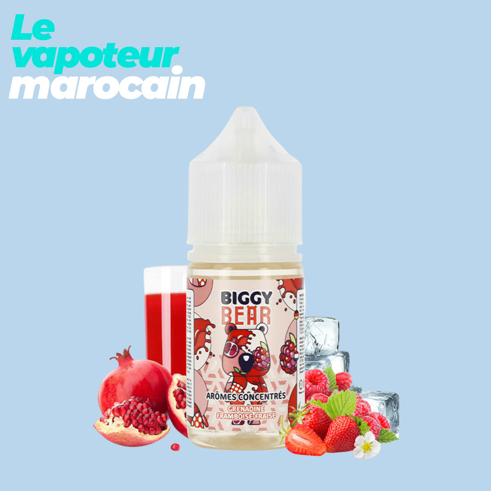 CONCENTRÉ GRENADINE FRAMBOISE FRAISE 30ML - BIGGY BEAR