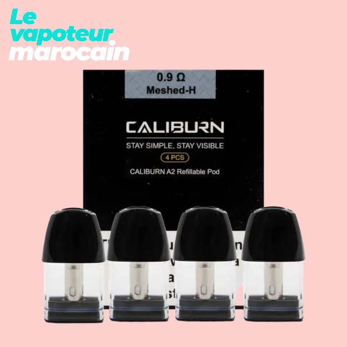 [CAR/UWE-CAL-A3-1OHM] CARTOUCHES POD CALIBURN A3 (4 PCS) - UWELL