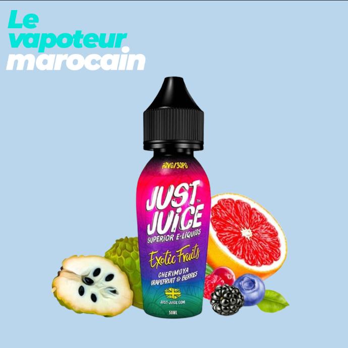 [LIQ/JUJ-CGB-50ML] CHERIMOYA GRAPEFRUIT & BERRIES 50ML 0MG - JUST JUICE EXOTIC FRUITS